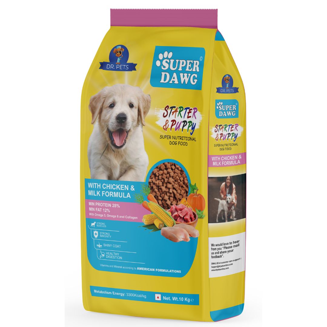 SUPERDAWG Dog Food 10 KG for Puppy Dogs of All Breeds Chicken Milk Formula Super Food for Super Dawgs Dr PETS ONLINE