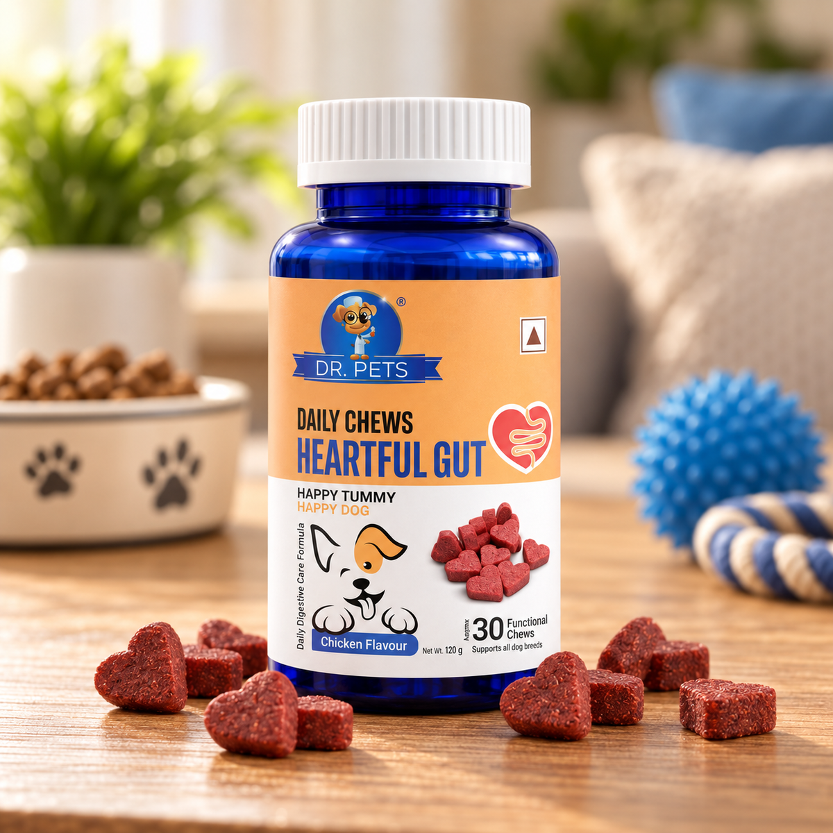 Dr. Pets Daily Chews Heartful Gut (Pack of 2)
