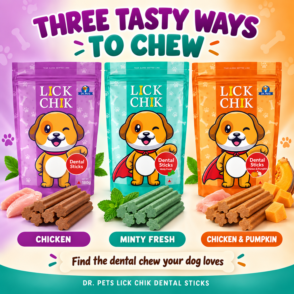Dr. Pets Lick Chik Chicken Dental Sticks for Dogs (Pack of 2)