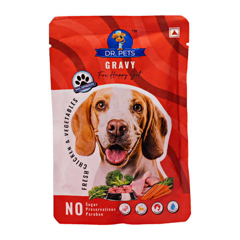 DR. PETS CHUNKS & GRAVY FRESH CHICKEN & VEGITABLE