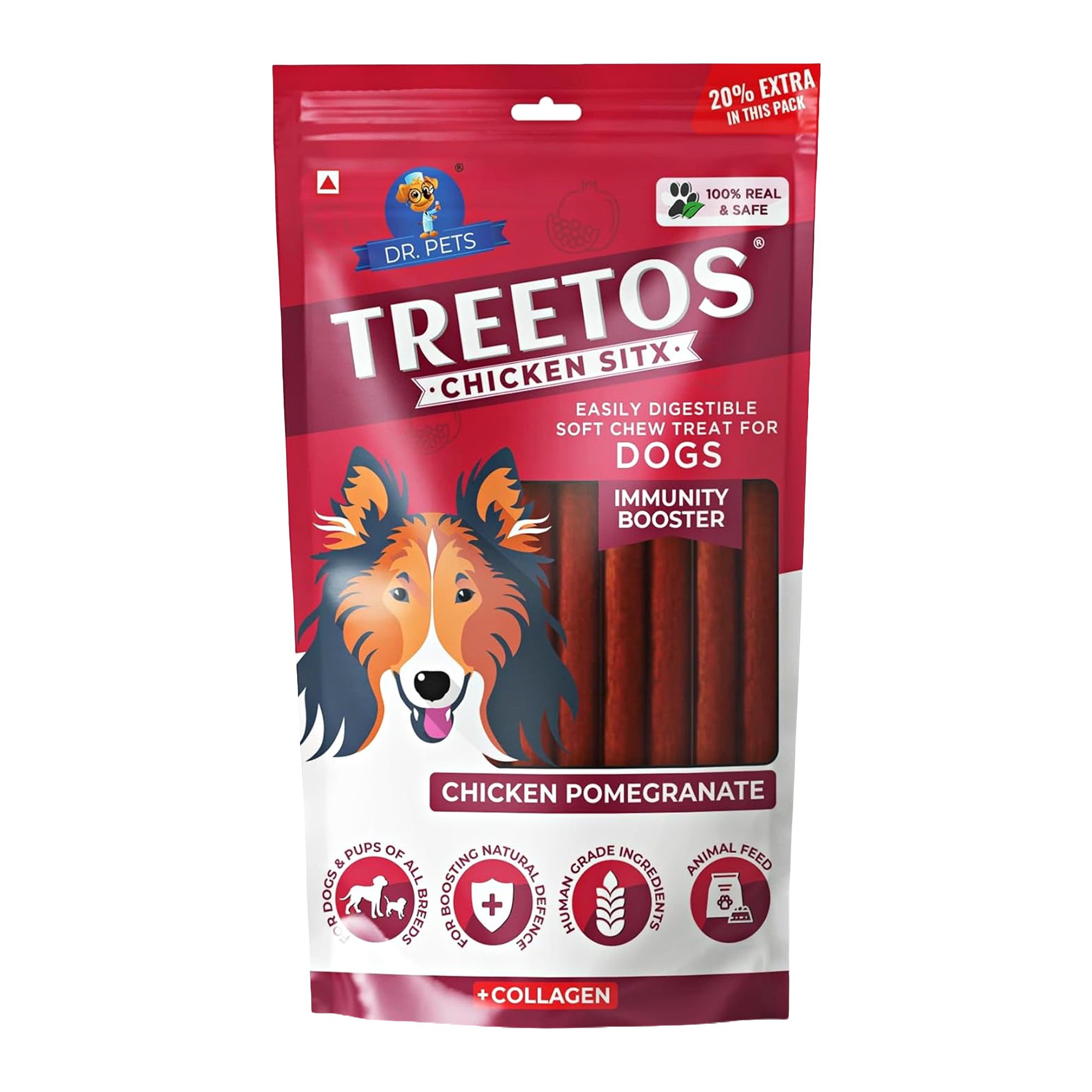DR. PETS TREETOS CHICKEN POMEGRANATE
