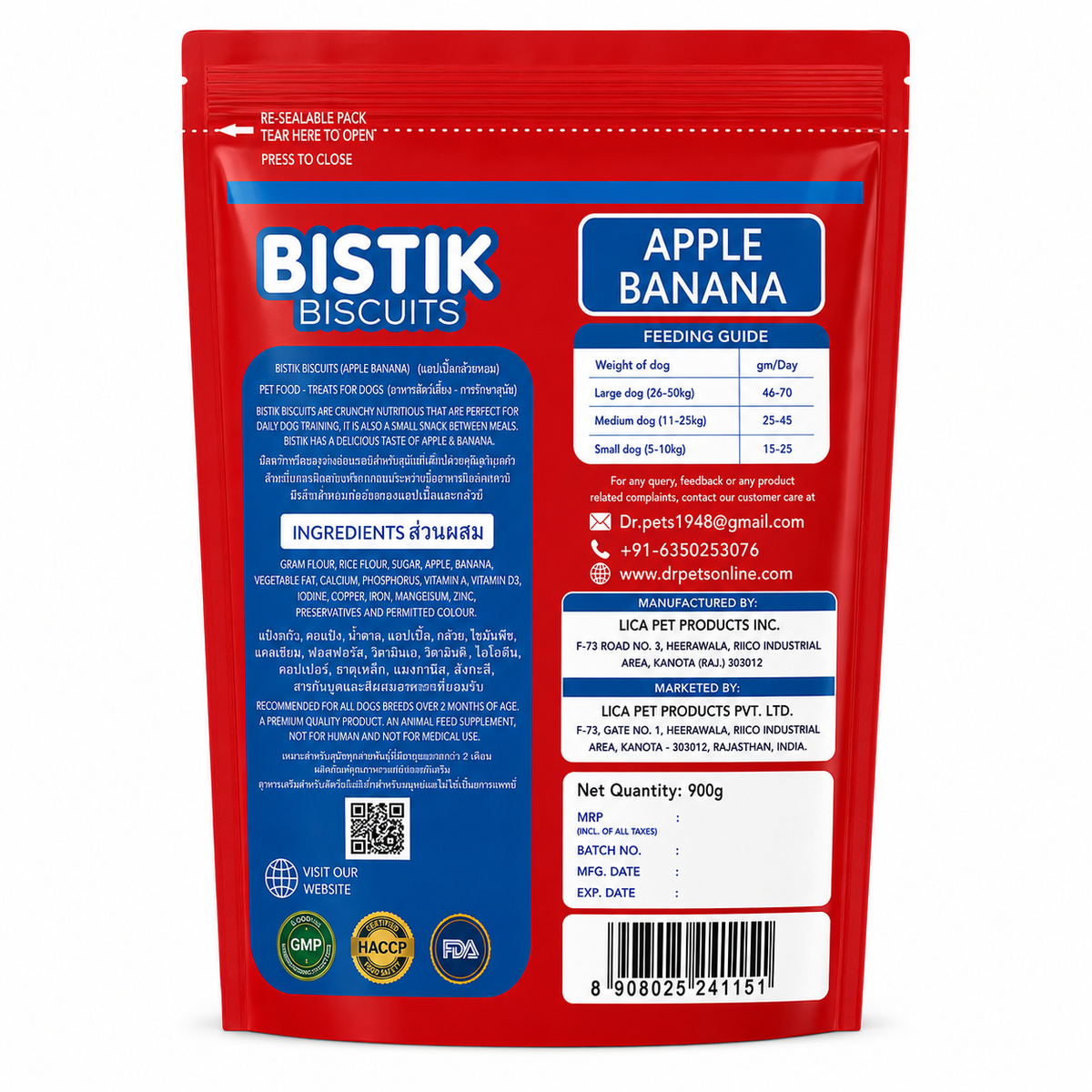 DR. PETS BISTIK BISCUIT APPLE BANANA