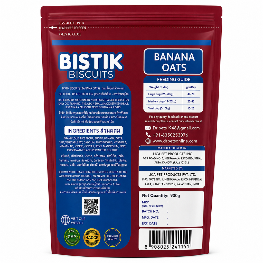 DR. PETS BISTIK BISCUIT BANANA OATS