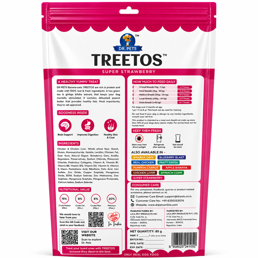 DR. PETS TREETOS SUPER STRAWBERRY