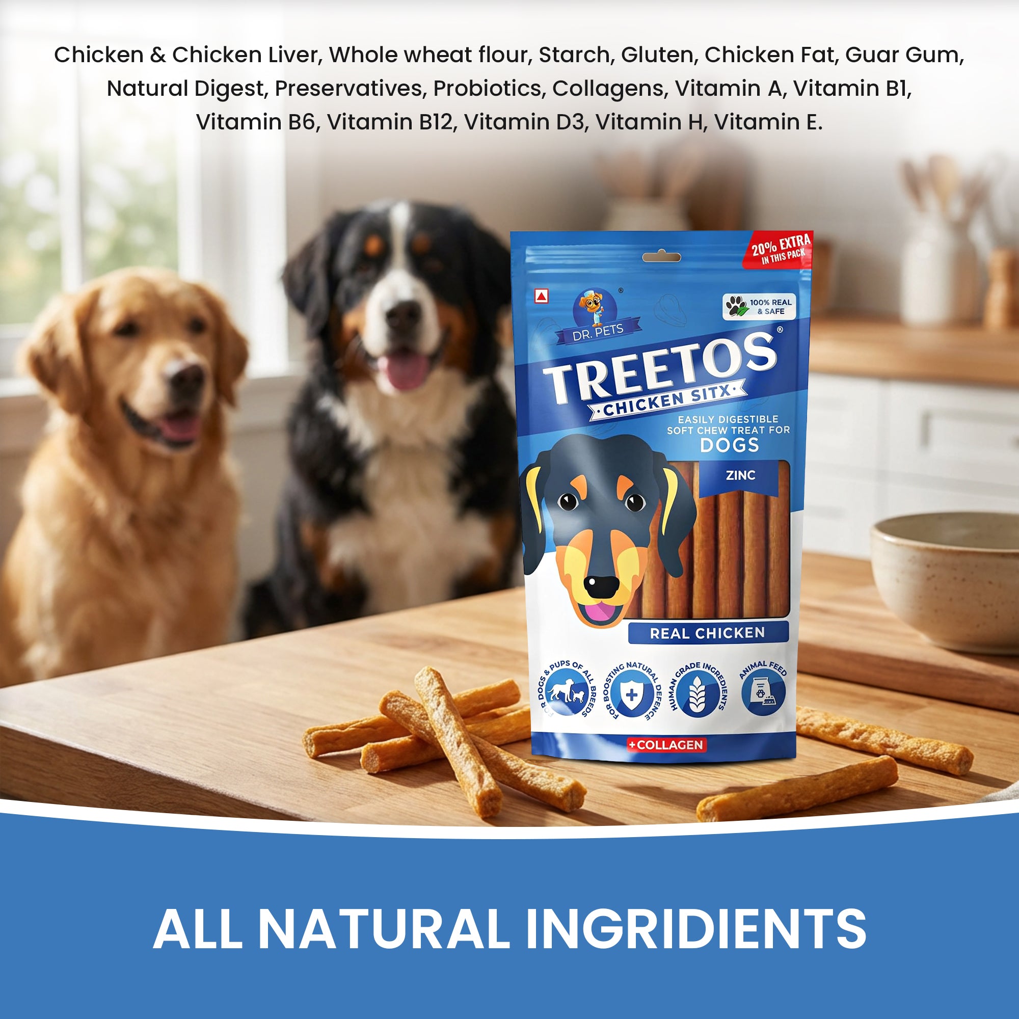 DR. PETS TREETOS REAL CHICKEN