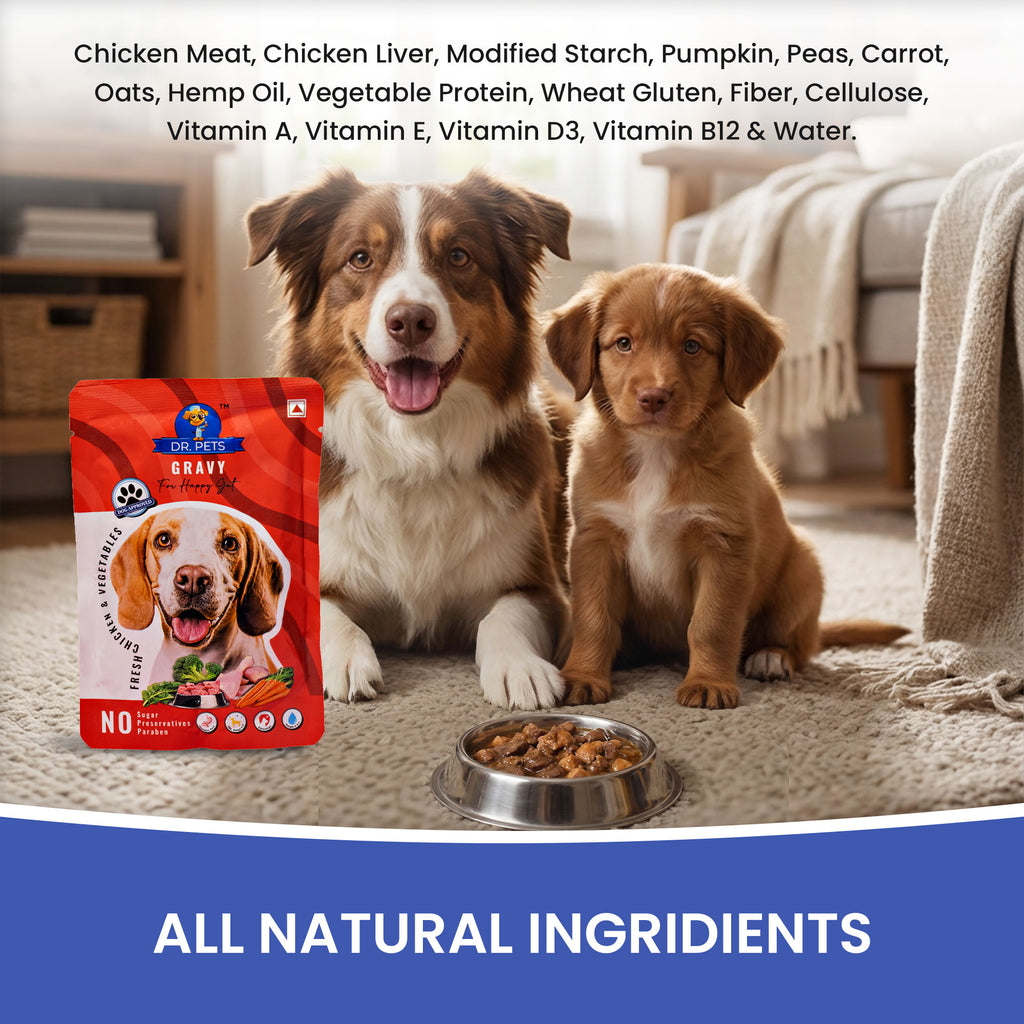 DR. PETS CHUNKS & GRAVY FRESH CHICKEN & VEGITABLE