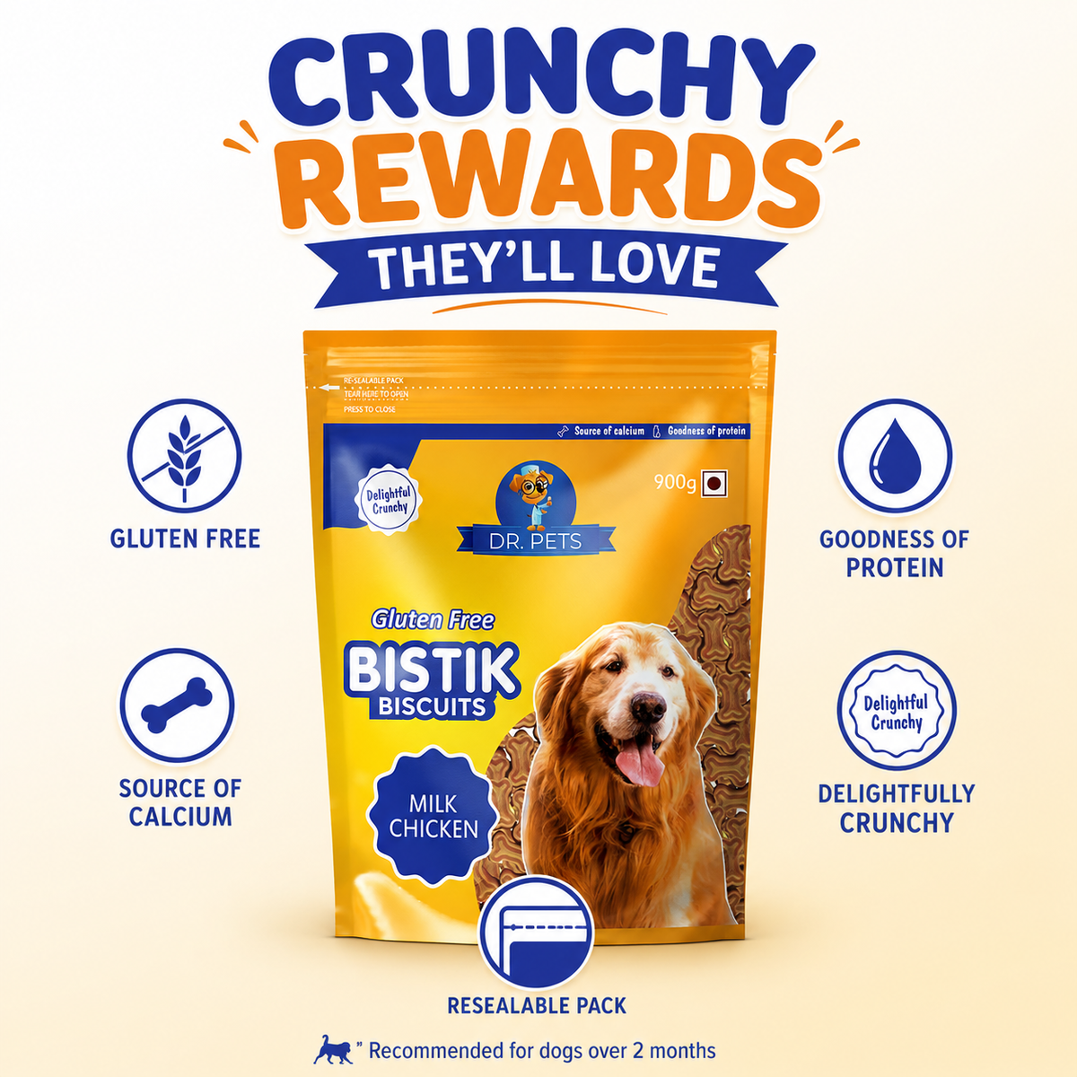 DR. PETS BISTIK BISCUIT MILK CHICKEN