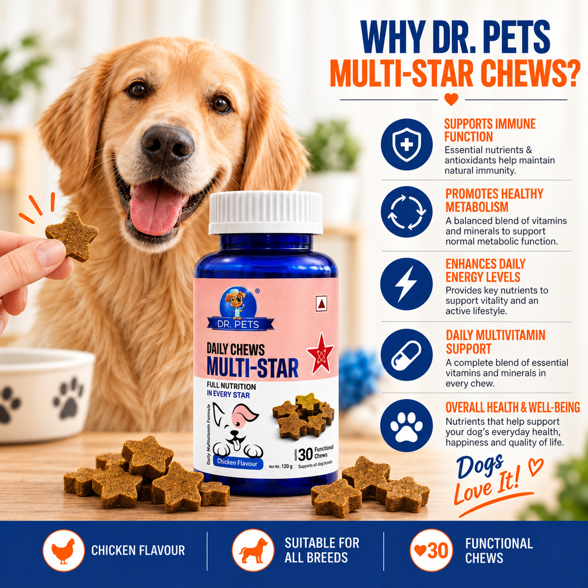 Dr. Pets Daily Chews Multi-Star (Pack of 2)