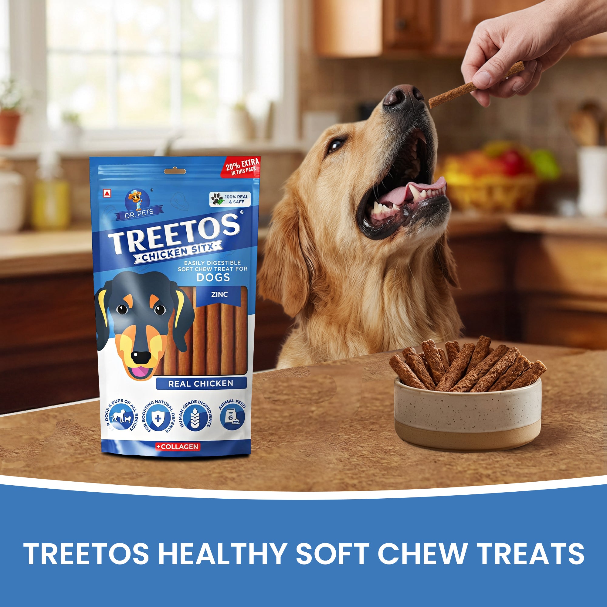 DR. PETS TREETOS REAL CHICKEN