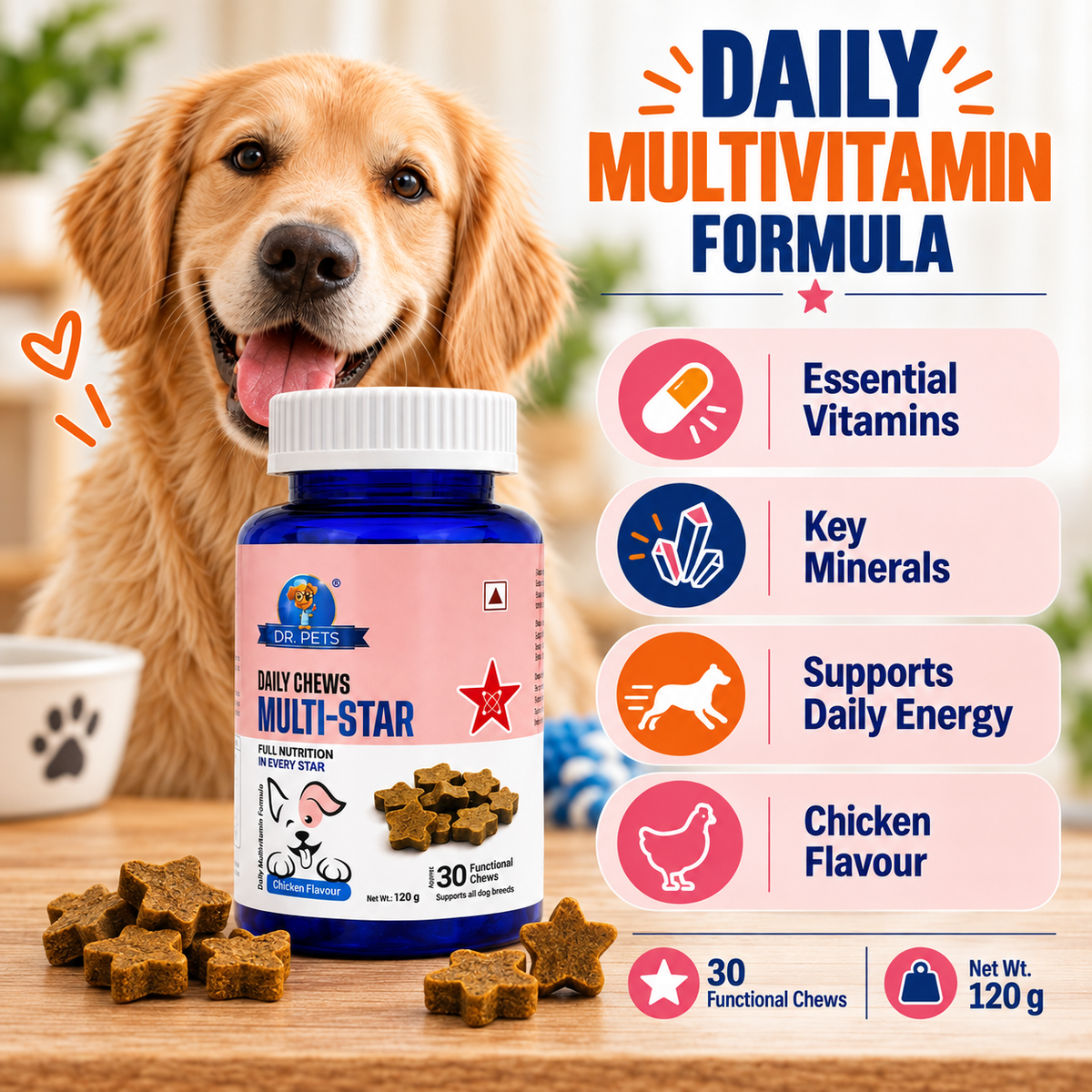 Dr. Pets Daily Chews Multi-Star (Pack of 2)