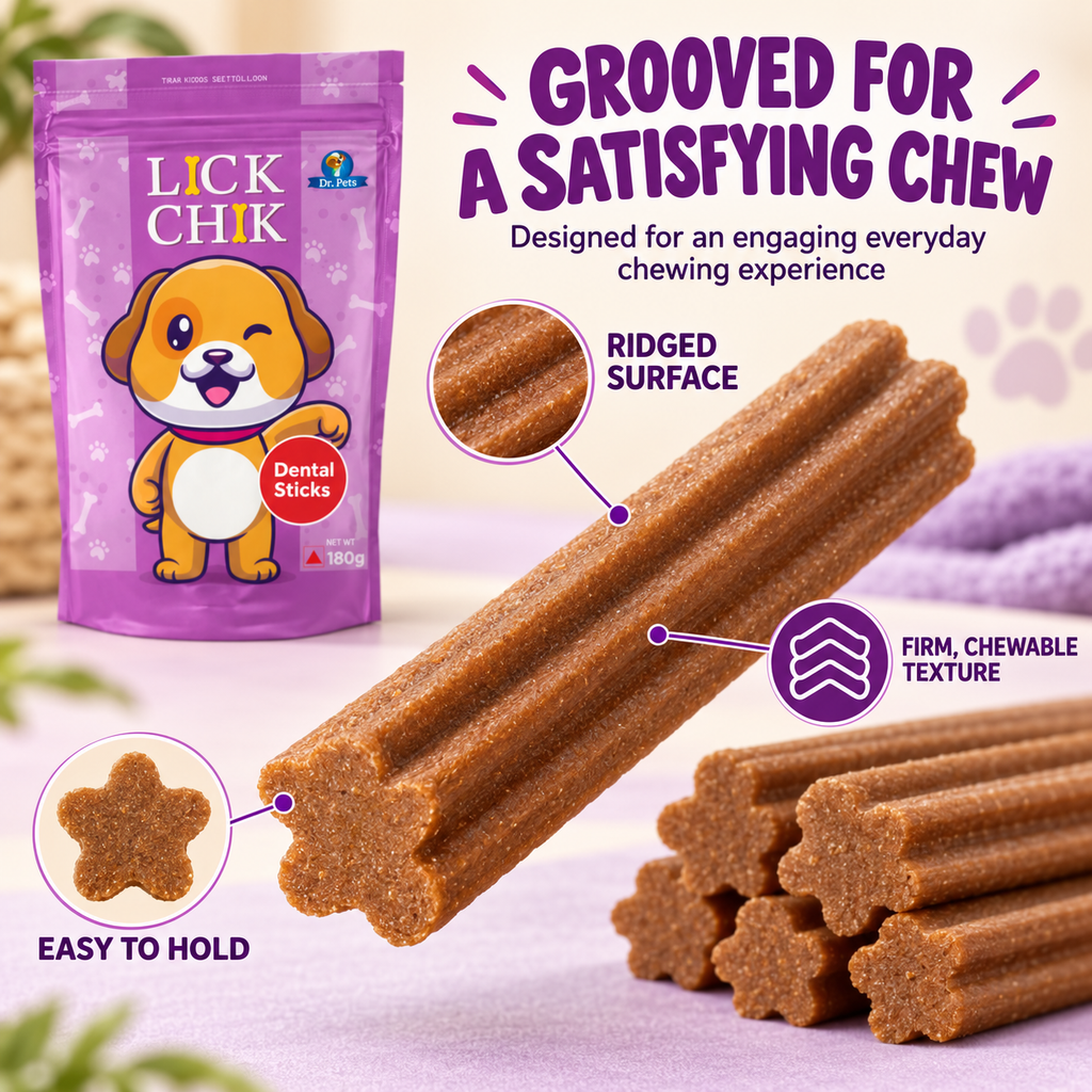 Dr. Pets Lick Chik Chicken Dental Sticks for Dogs (Pack of 2)