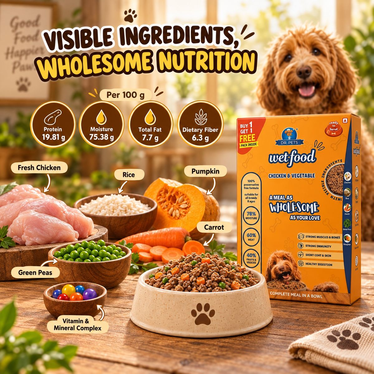 Wet Food Buy 1 Get 1 Free ( 100 gm X 2)
