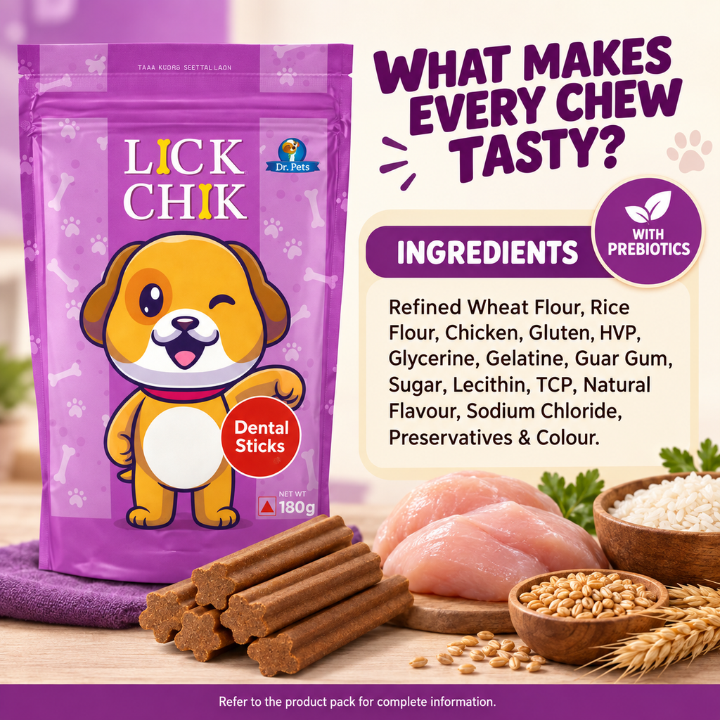 Dr. Pets Lick Chik Chicken Dental Sticks for Dogs (Pack of 2)