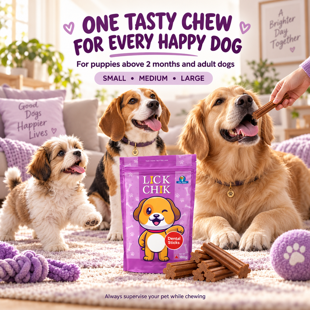 Dr. Pets Lick Chik Chicken Dental Sticks for Dogs (Pack of 2)