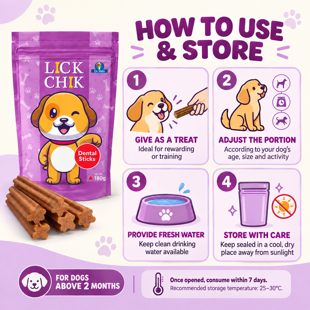 Dr. Pets Lick Chik Chicken Dental Sticks for Dogs (Pack of 2)