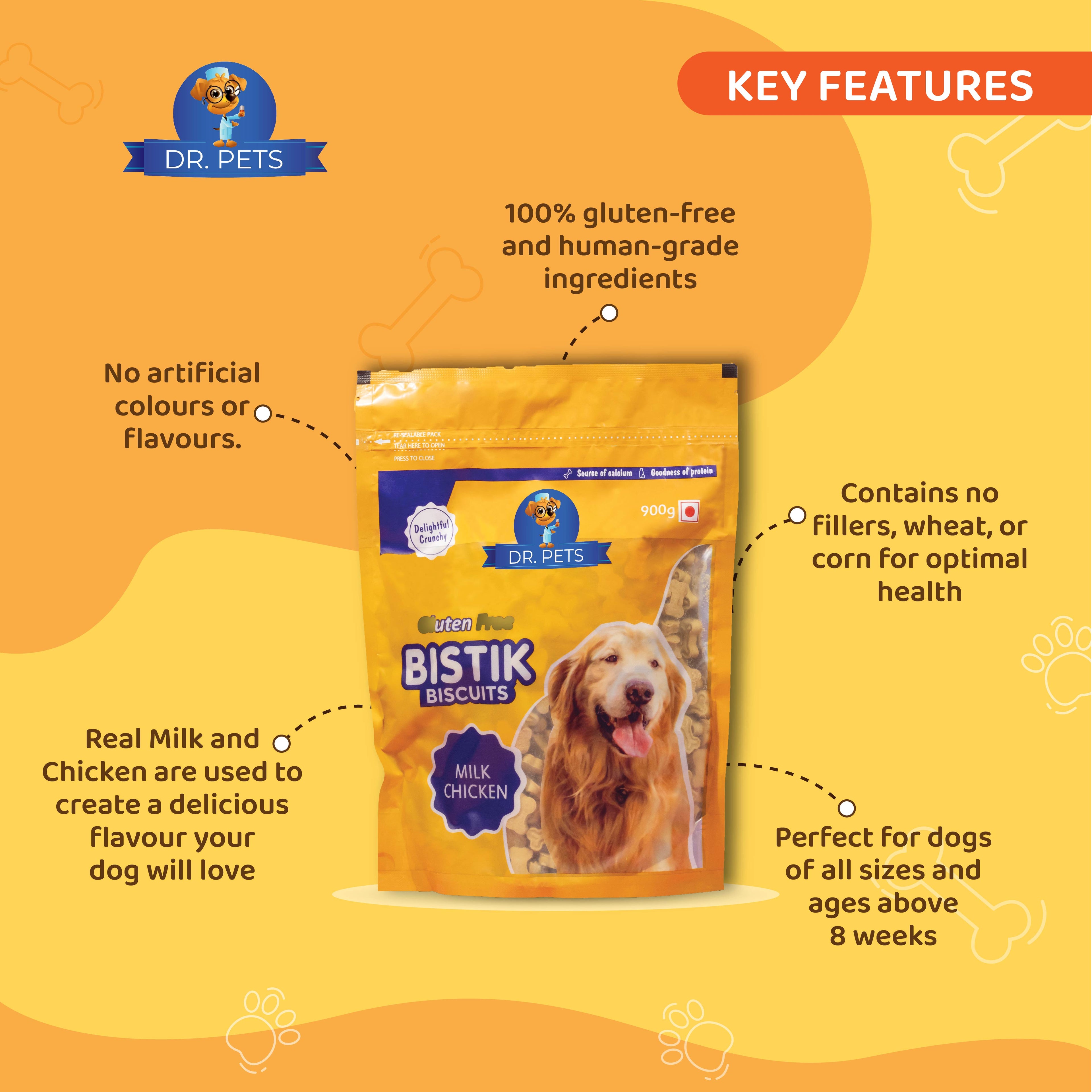 DR. PETS BISTIK BISCUIT MILK CHICKEN
