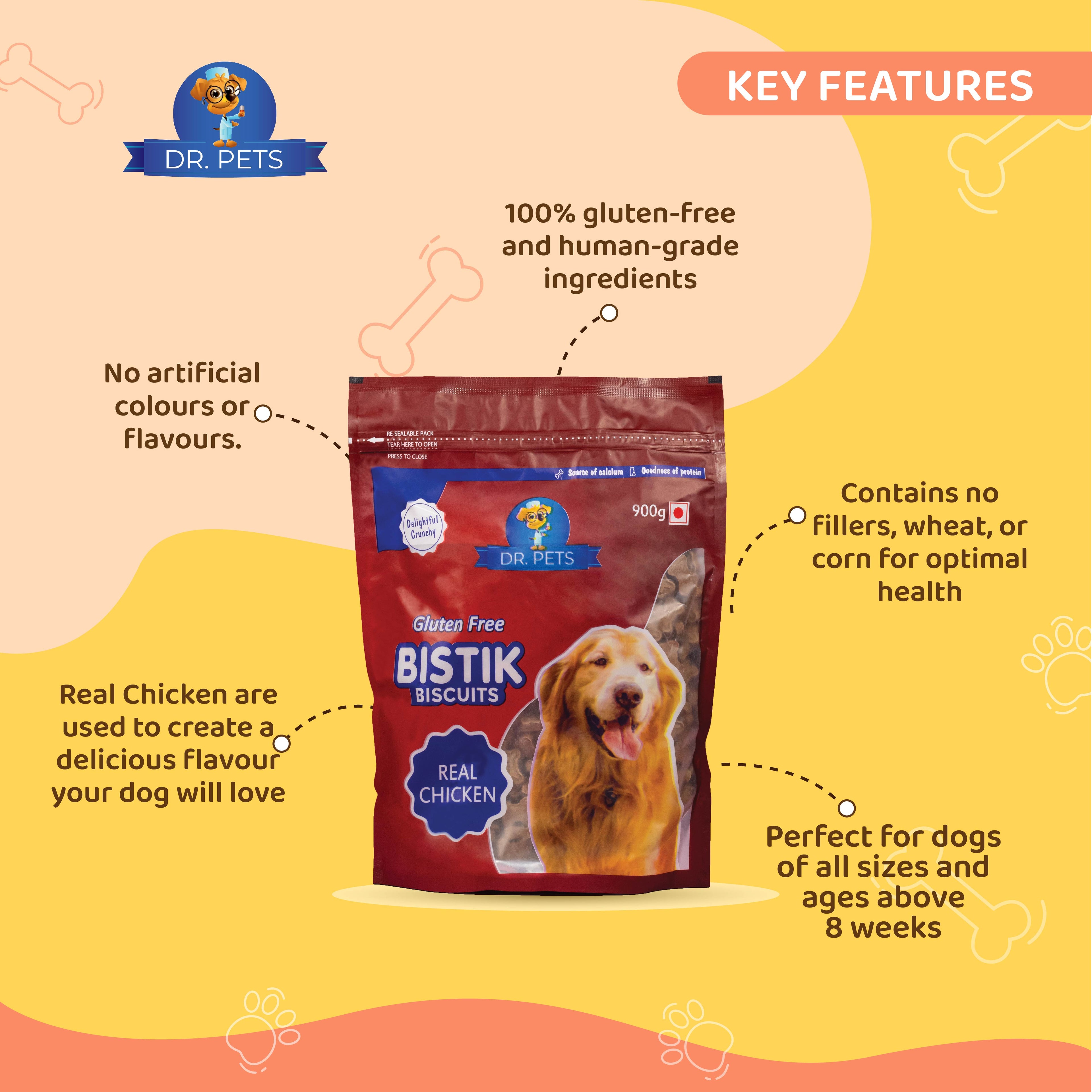 DR. PETS BISTIK BISCUIT REAL CHICKEN