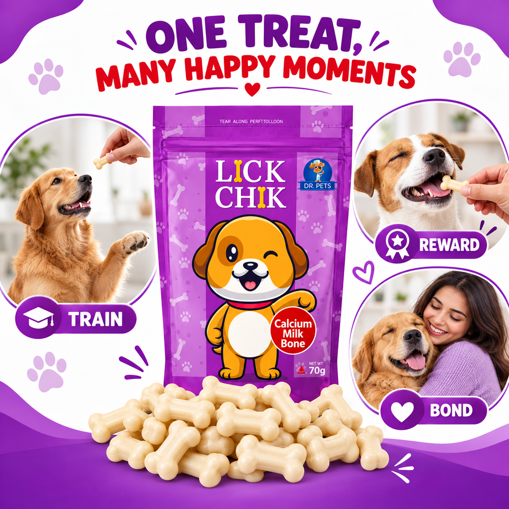 Dr. Pets Lick Chik Calcium Milk Bone for Dogs (Pack of 6)