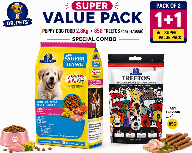 SD PUPPY 2.8KG + TREETOS MIX FLAVOUR