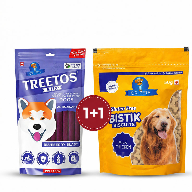 TREETOS BLUEBERRY BLAST +BISTIK MILK CHICKEN