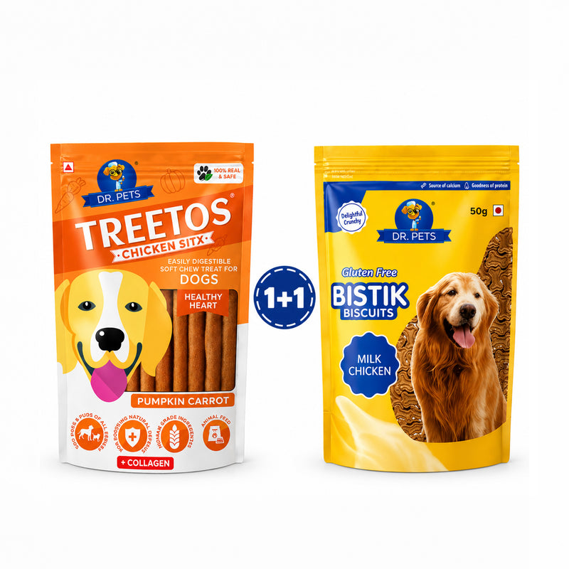 TREETOS PUMPKIN CARROT + BISTIK MILK CHICKEN
