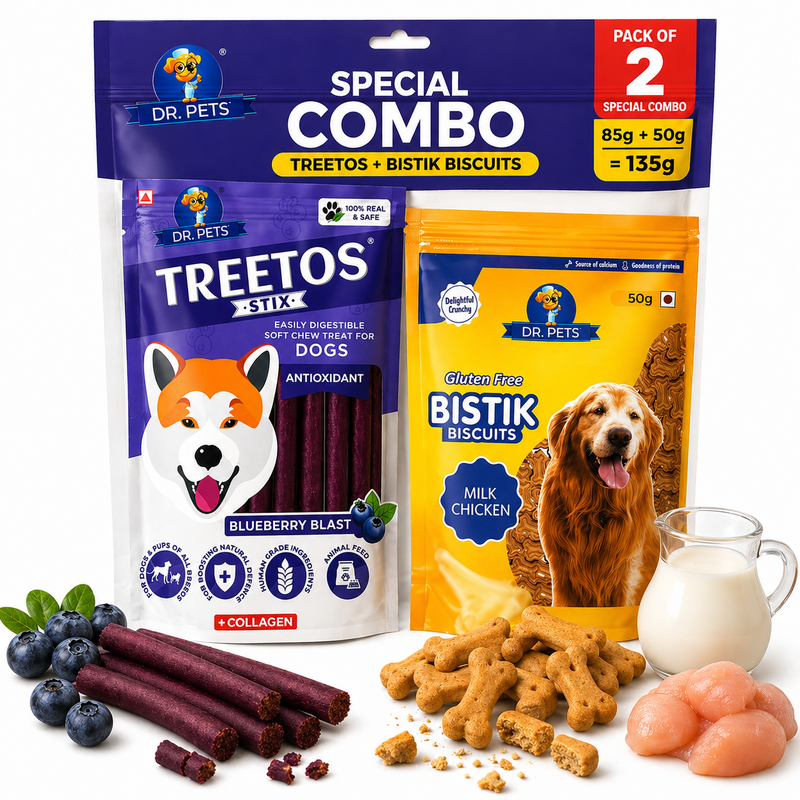 TREETOS BLUEBERRY BLAST +BISTIK MILK CHICKEN