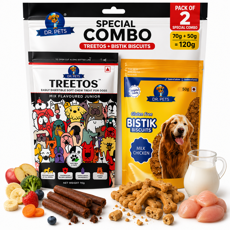 TREETOS MIX FLAVOUR JUNIOUR + BISTIK MILK CHICKEN