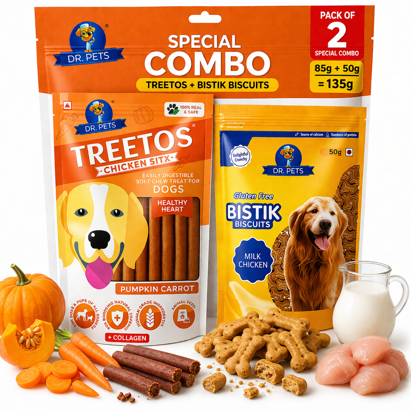 TREETOS PUMPKIN CARROT + BISTIK MILK CHICKEN